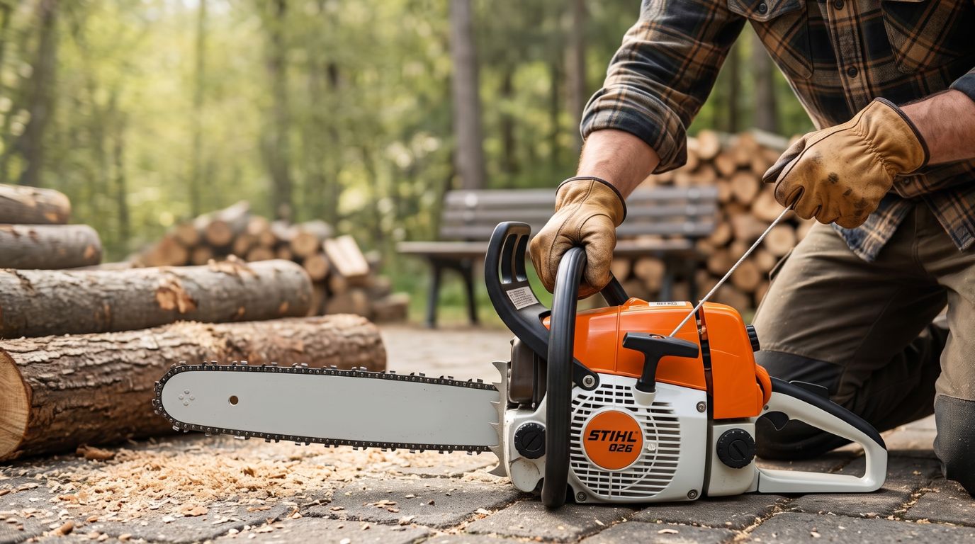 How to Start a 026 Stihl Chainsaw
