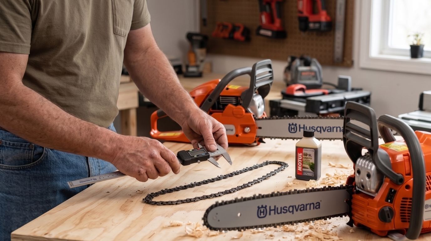 how to measure chainsaw chain length