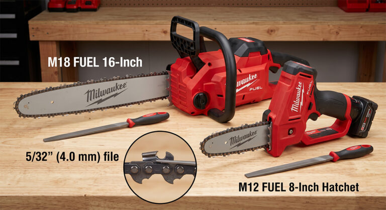 what size file for milwaukee chainsaw