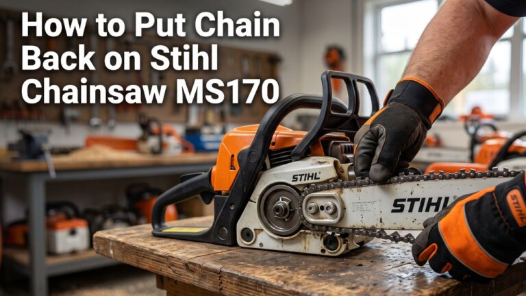 How to Put Chain Back on Stihl Chainsaw MS170