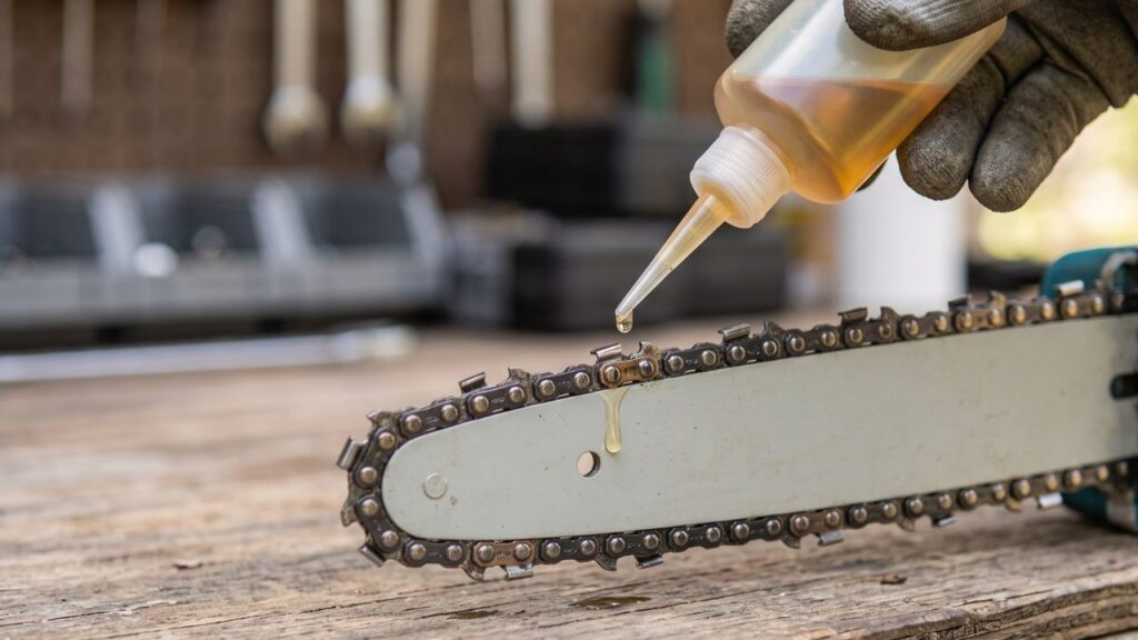 how to oil a mini chainsaw