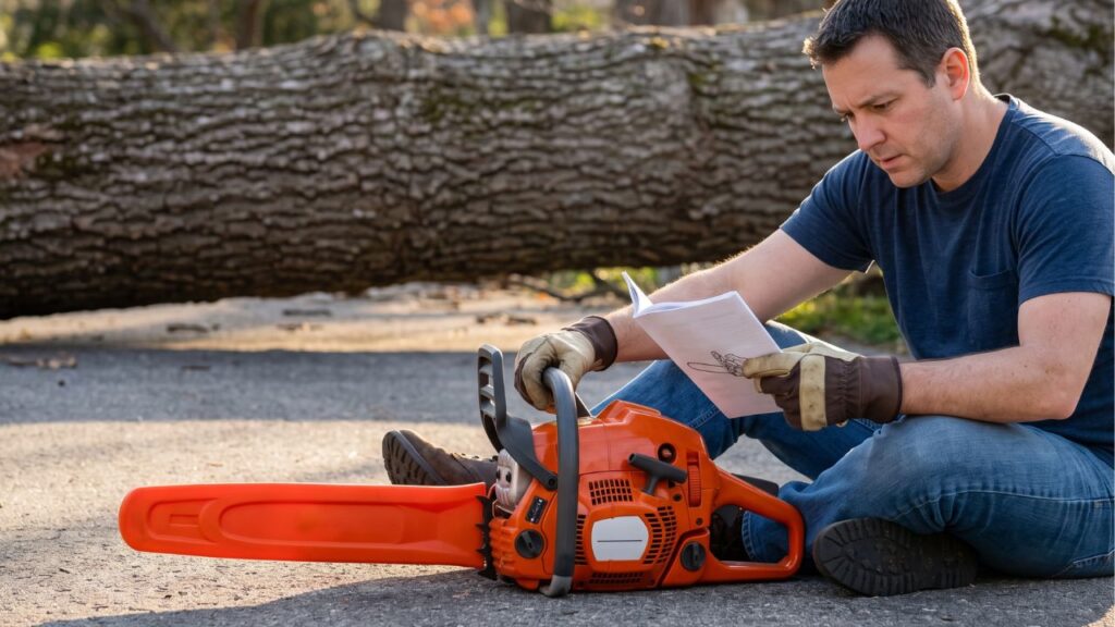 How to Use a Chainsaw for the First Time
