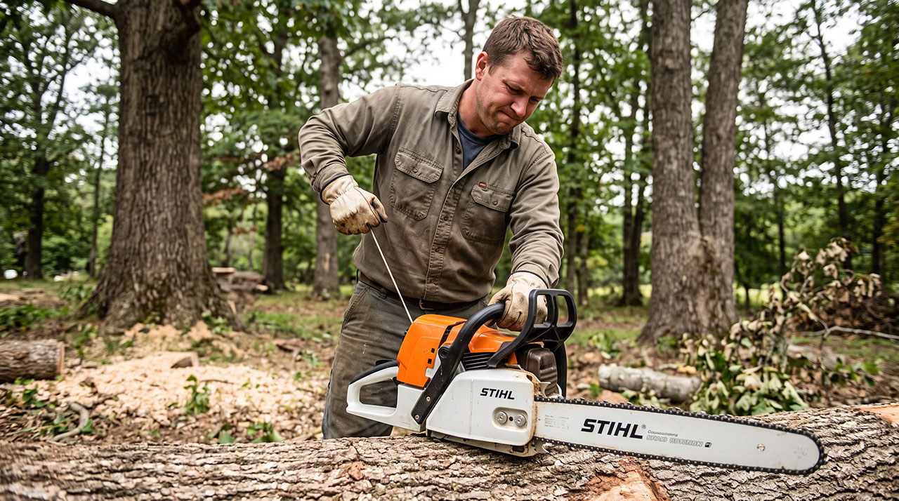 How to Start a Flooded Stihl Chainsaw